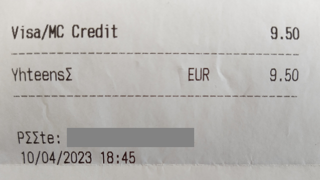 Receipt with funky encoding